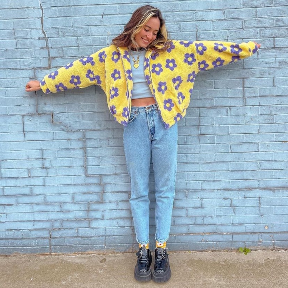 Flower Dreams Sherpa Jacket